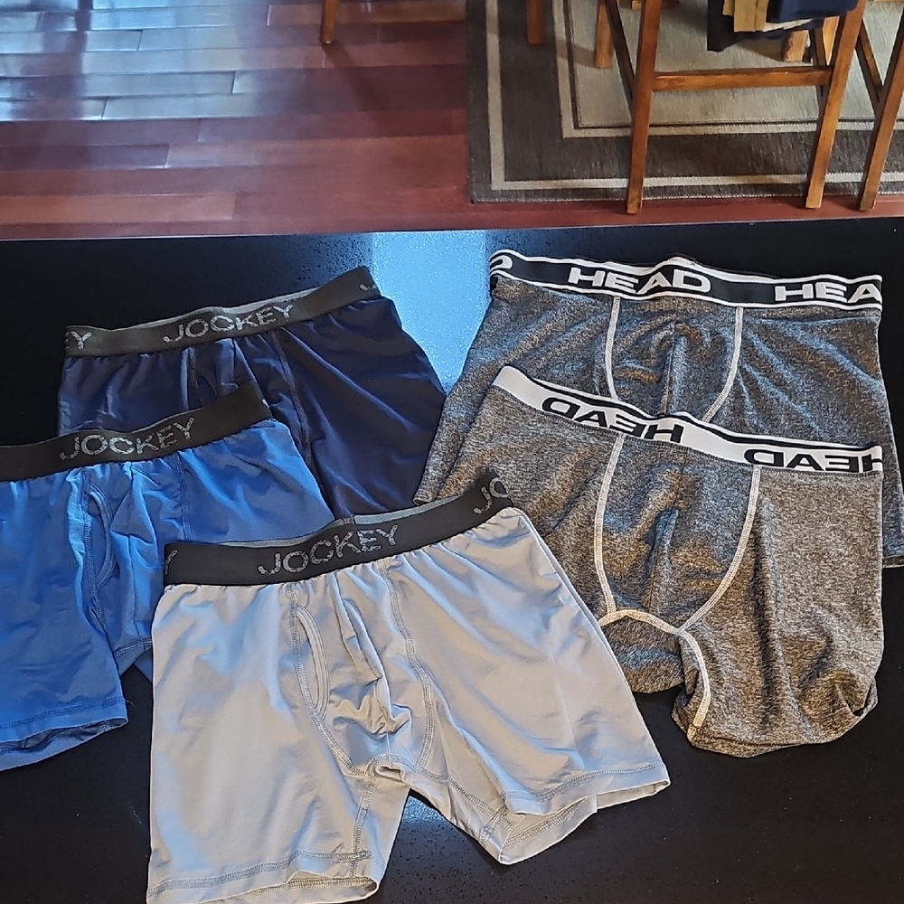 Men's Boxer Briefs - Blue, Light Blue, and Gray